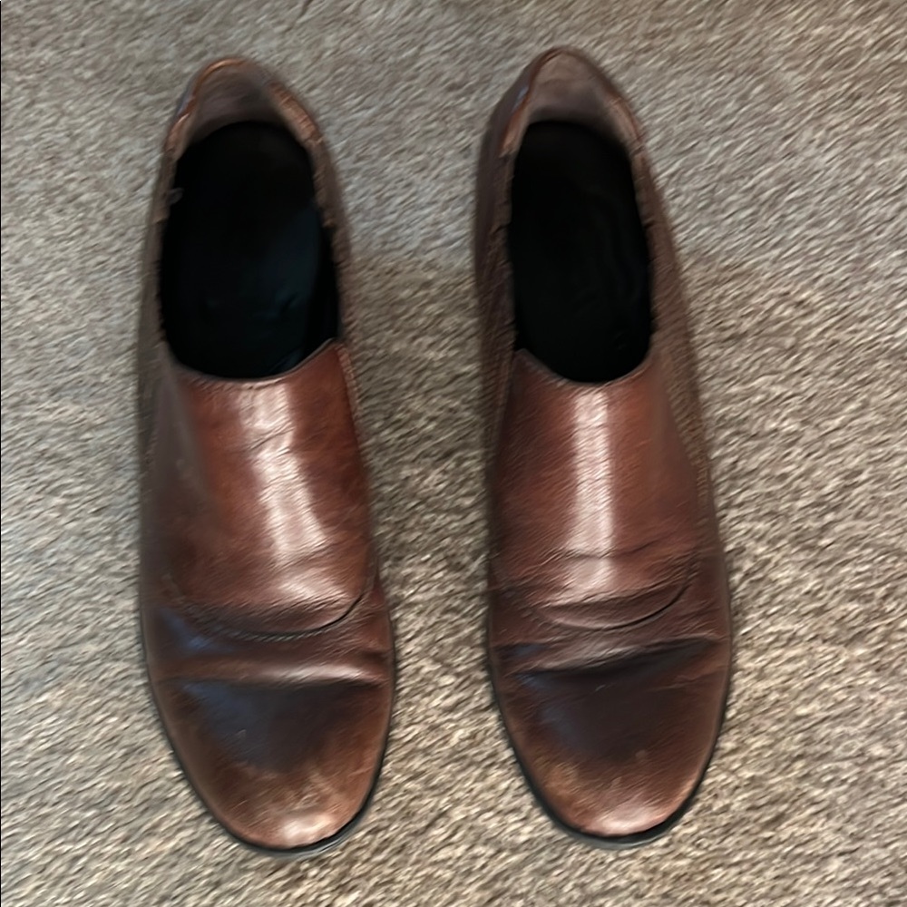 Born Brown Ankle Boots Timeless Leather Booties - Picture 2 of 7